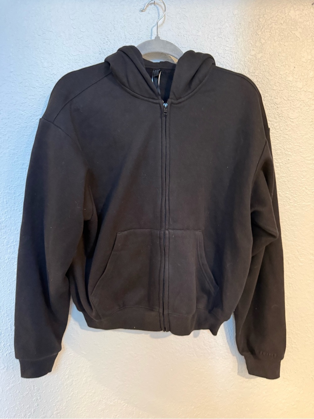 SKIMS Black Full Zip Hoodie